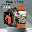 Relógio Inteligente 8 Ultra Unissex com Carregamento sem Fio, Atende Chamadas, Frequência Cardíaca para Esportes, Celulares Apple IOS Android, 1,85"