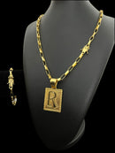KIT CORRENTE + PULSEIRA + PINGENTE LETRA BANHADO OURO 18K