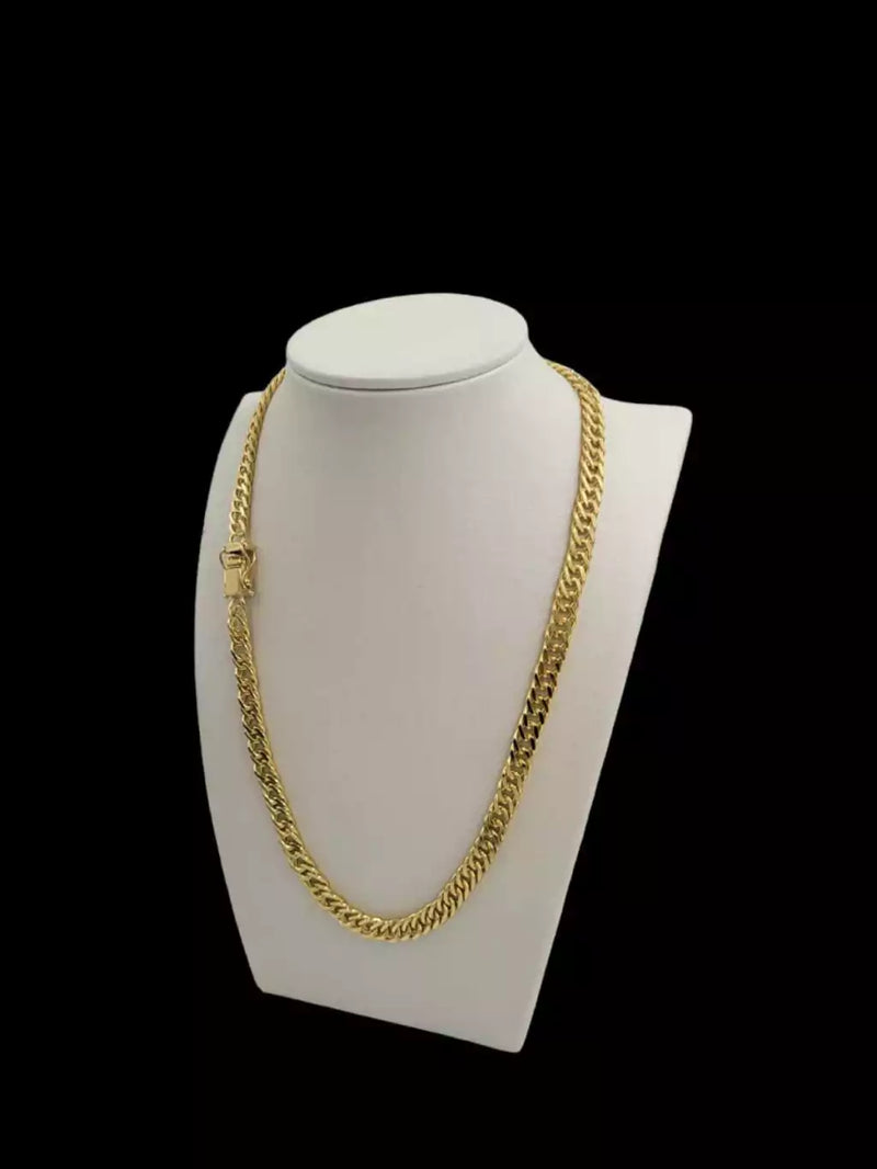 Corrente + Pulseira Grumet 7mm Banhada Ouro 18k