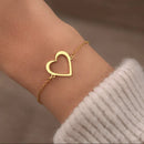 Pulseira com símbolo Feminina Banhada Ouro