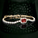 Pulseira cravejada com zircônia   Feminina Banhada Our