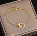 Pulseira com símbolo Feminina Banhada Ouro