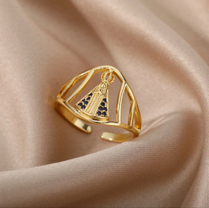 ANEL FEMININO - BANHADO A OURO 18K