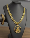 KIT GRUMET 13MM SAO JORGE - BANHADO A OURO 18K