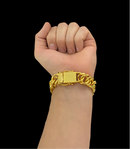 Pulseira Grumet 15mm Banhada Ouro 18K