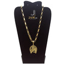 Corrente Cartier 6mm + Pingente Ferradura.