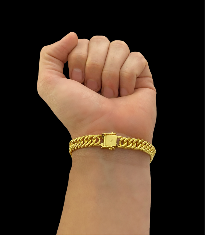 Pulseira Grumet 8mm Banhada Ouro 18K