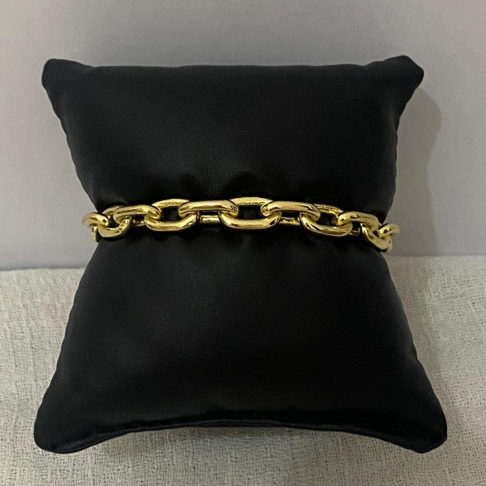 Corrente e Pulseira  Moeda Antiga Cadeado 8mm