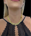 CORDÃO GRUMET 13MM - BANHADO A OURO 18k