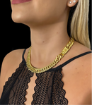 CORDÃO GRUMET 13MM - BANHADO A OURO 18k