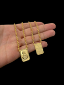 ESCAPULÁRIO JESUS 3MM CADEADO - BANHADO A OURO 18k
