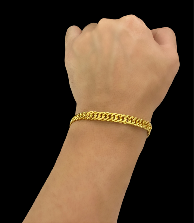 Pulseira Grumet 7mm Banhada Ouro 18K