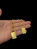 ESCAPULÁRIO JESUS TIJOLINHO - BANHADO A OURO 18k