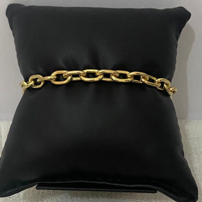 Corrente e Pulseira  Moeda Antiga Cadeado 6mm