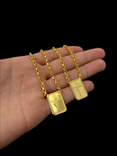 ESCAPULÁRIO FÉ TIJOLINHO - BANHADO A OURO 18k