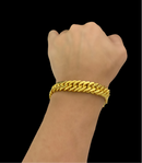 Pulseira Grumet 13mm Banhada Ouro 18K