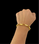 PULSEIRA TIJOLINHO 8MM - BANHADO A OURO 18K