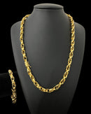 KIT TRANÇADO 8MM - BANHADO A OURO 18K