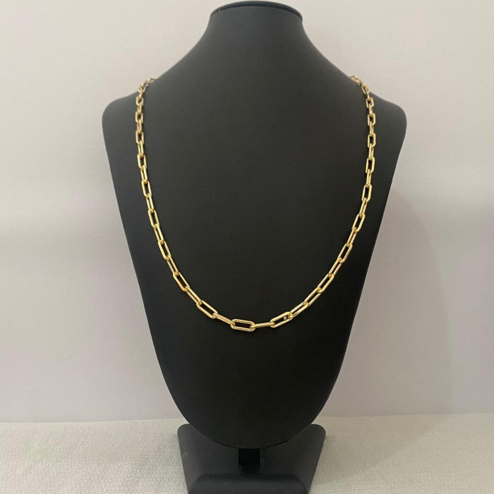 Corrente e Pulseira Moeda Antiga  Cadeado lixada 4mm