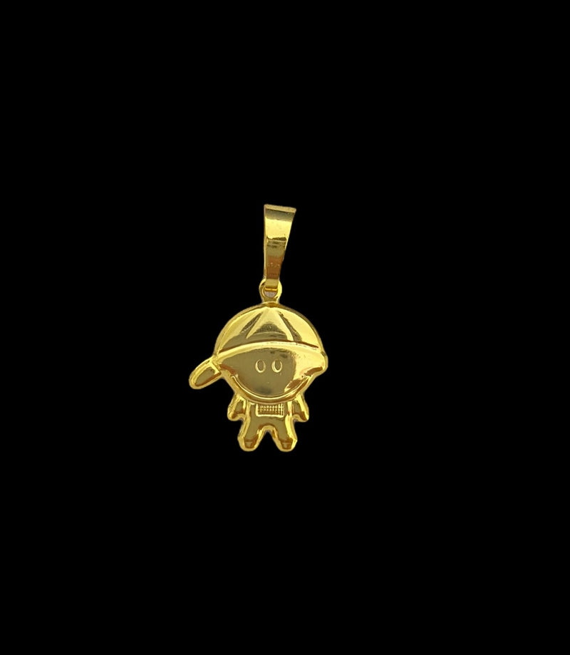 PINGENTE MENINO P -BANHADO A OURO 18K
