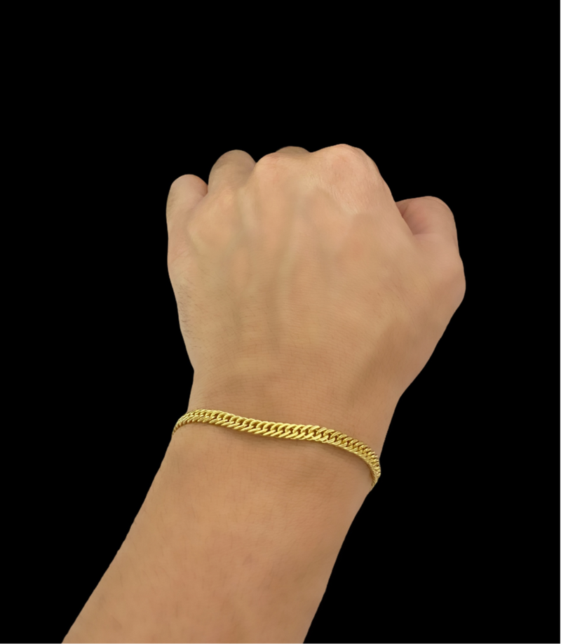 Pulseira Grumet 5mm Banhada Ouro 18K