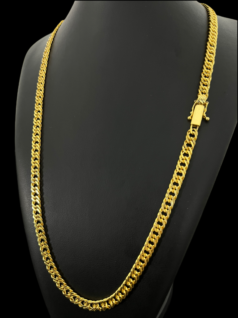 Corrente Grumet 7mm Banhada Ouro 18K