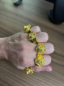 ANEL LEÃO - BANHADO A OURO 18K