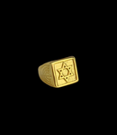 ANEL ESTRELA DE DAVI - BANHADO A OURO 18K