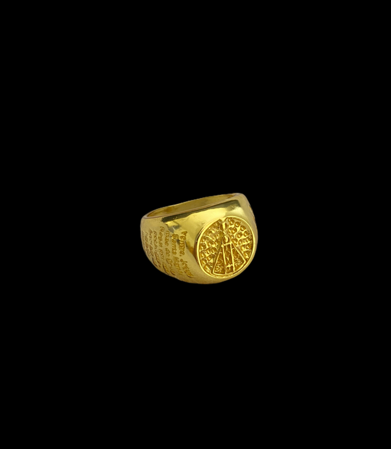 ANEL NOSSA SENHORA - BANHADO A OURO 18K
