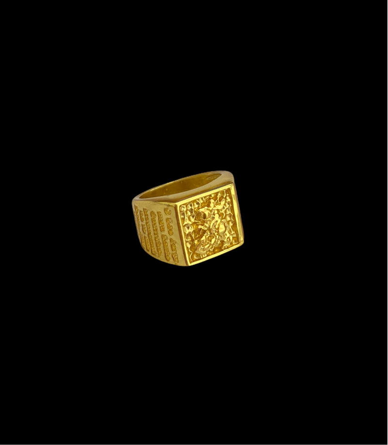 ANEL SÃO JORGE ORAÇAO - BANHADO A OURO 18K