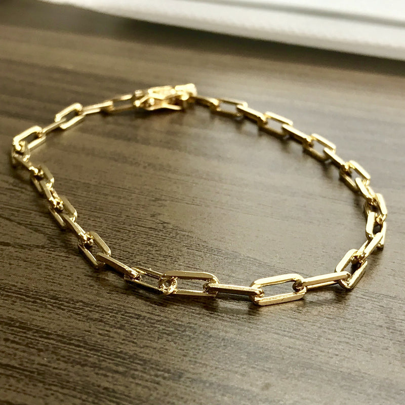 Pulseira Moeda Antiga 3mm Alongadinho
