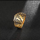 Anel Regulável Cartas 100% Banhado a Ouro 18k LUXO