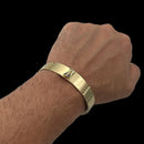 BRACELETE 13mm NOSSA SENHORA BANHADO A OURO.