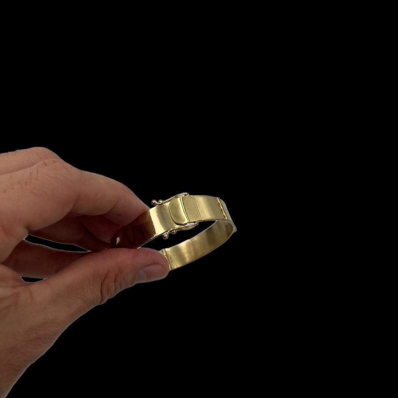 BRACELETE 13mm NOSSA SENHORA BANHADO A OURO.