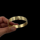 BRACELETE 13mm NOSSA SENHORA BANHADO A OURO.