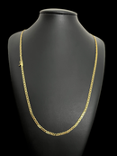 CORDÃO 3MM PIASTRINE - BANHADO A OURO 18k