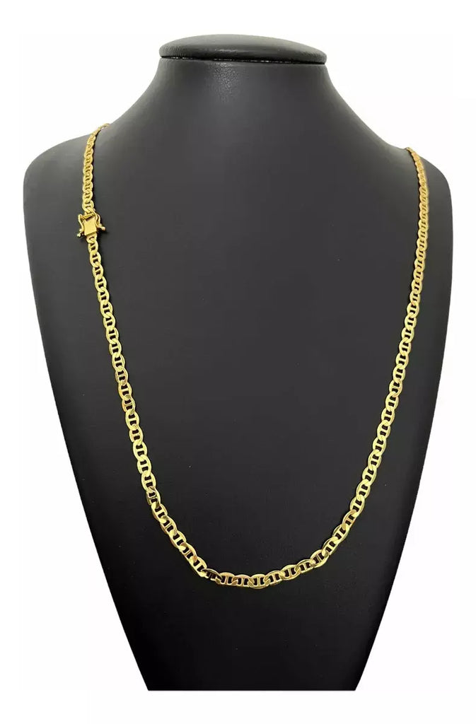 CORDÃO 5MM PIASTRINE - BANHADO A OURO 18k