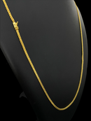 CORDÃO CADEADO DUPLO 3MM - BANHADO A OURO 18k
