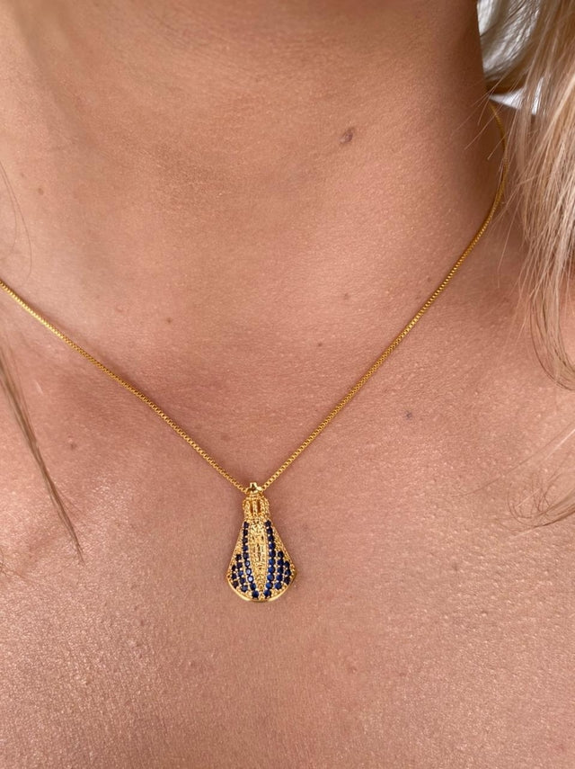 CORDÃO FEMININO SANTA 1MM - BANHADO A OURO 18K