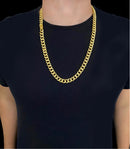 CORDÃO TIJOLINHO 3MM - BANHADO A OURO 18K