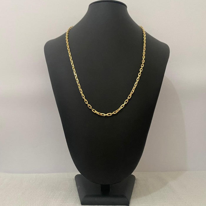 Corrente  moeda antiga Cadeado Lixado 2mm11