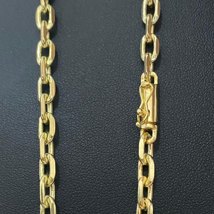Corrente moeda antiga  Cadeado Lixado 6mm