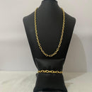 Corrente e Pulseira  Moeda Antiga Cadeado 6mm