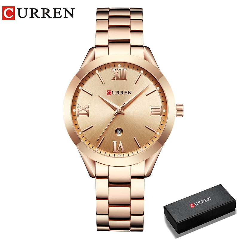 Relógio Feminino de luxo CURREN  Montre Femme