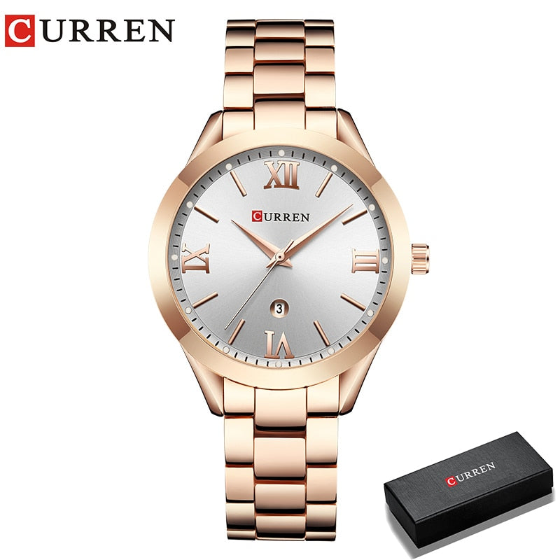 Relógio Feminino de luxo CURREN  Montre Femme