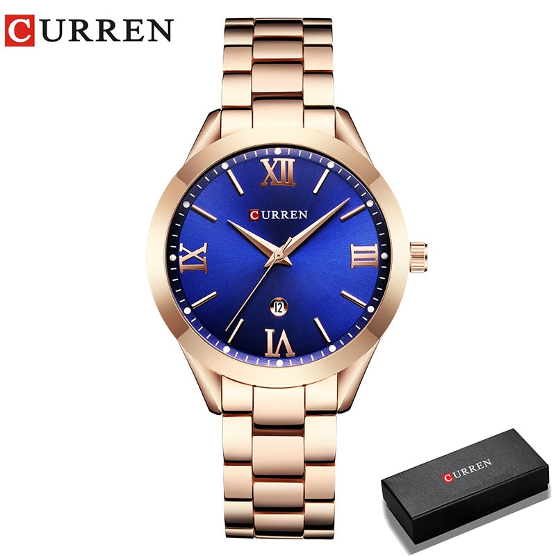 Relógio Feminino de luxo CURREN  Montre Femme