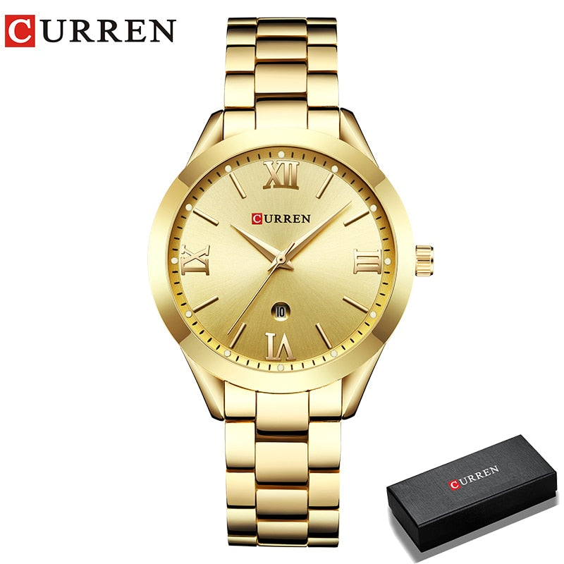 Relógio Feminino de luxo CURREN  Montre Femme