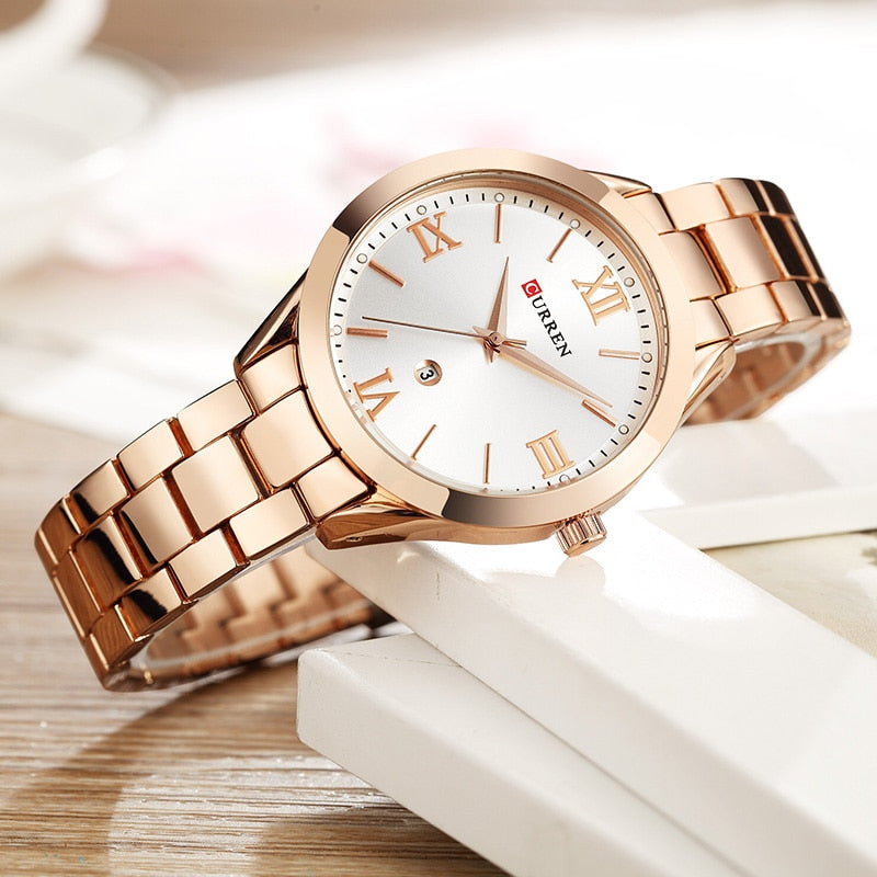 Relógio Feminino de luxo CURREN  Montre Femme