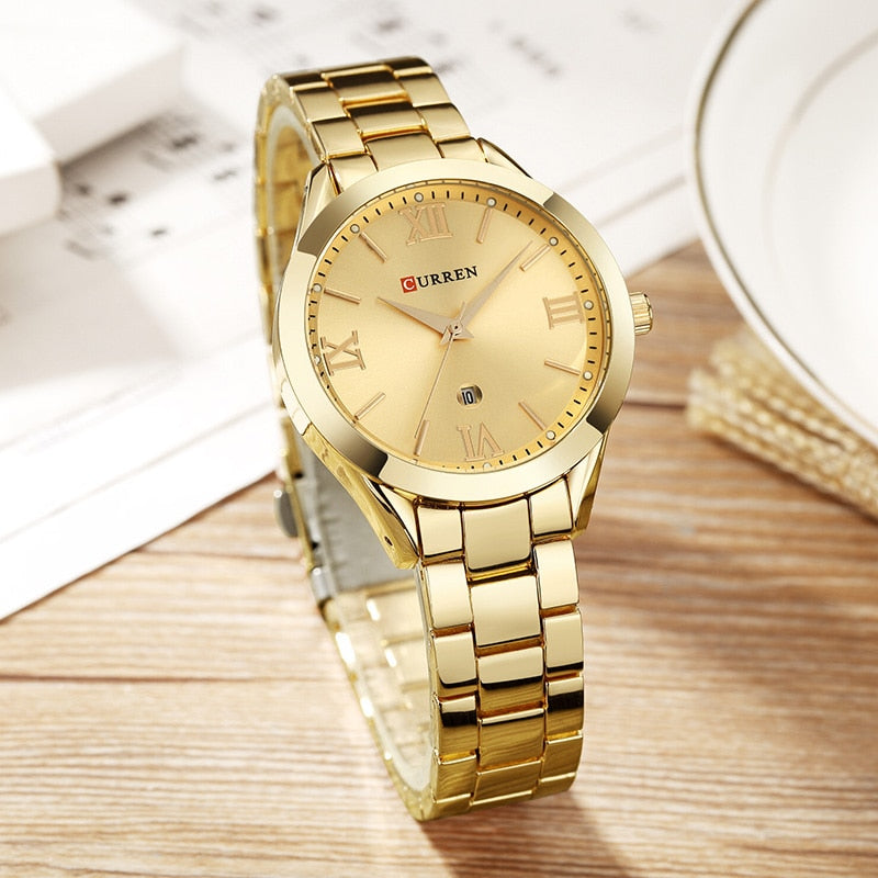 Relógio Feminino de luxo CURREN  Montre Femme