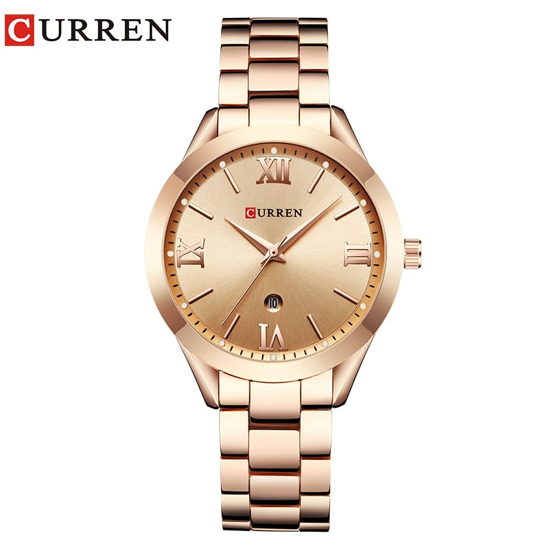 Relógio Feminino de luxo CURREN  Montre Femme